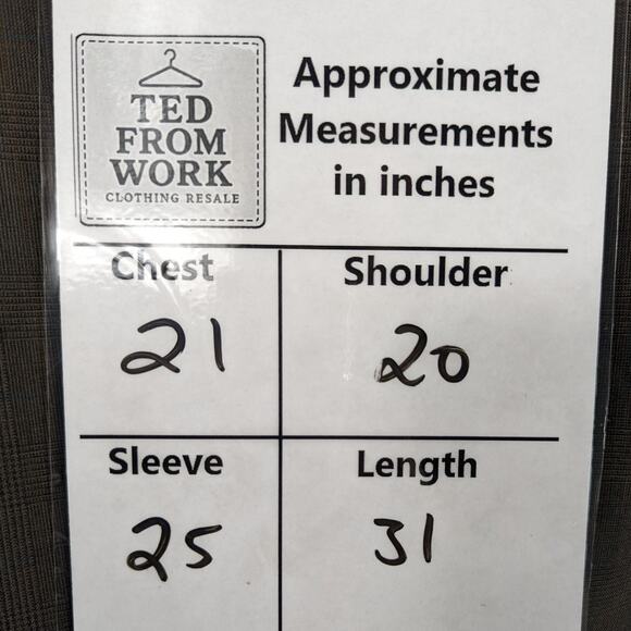 Silver Loom 42R Men's Blazer Gray Two Button Made in USA Vintage Suit Jacket - Picture 6 of 6